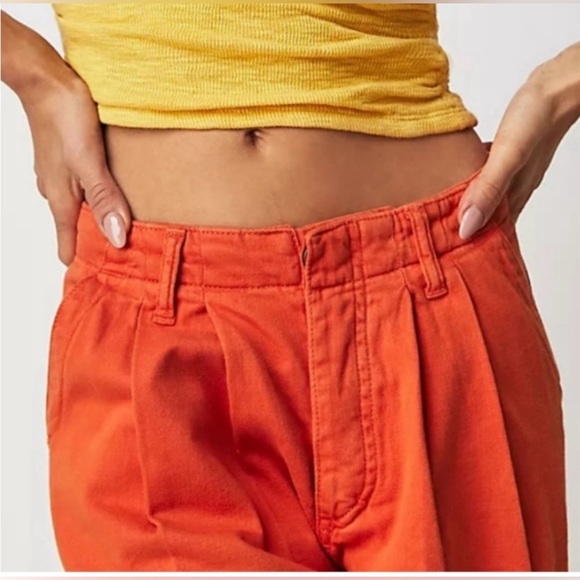 Free People Light as Spring Trousers wide leg orange - Picture 3 of 4